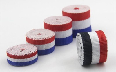 ZJ  三色織帶  布帶裝飾 彩色織帶 側面照